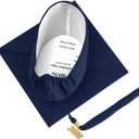 Unisex Adult Matte Graduation Cap Graduation Hat with Tassel Adjustable for High School and College (Dark Blue)