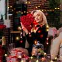 ROCEEI 4 Pack Heart String Lights, 39.2 Ft LED Fairy Lights, Battery Operated Romantic Hanging Light for Bedroom, Wall, Window, Wedding, Party Decor(Plastic,30 Bulbs,Mixed Colors)