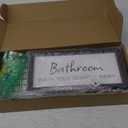 WOPITUES Floating Shelves for Wall Decor Sign, Bathroom Organizer and Storage, Bathroom Shelves Over Toilet with Metal Guardrail-Modern White