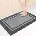 anllugs Kitchen Rugs 24" x 36", Non-Slip Machine Washable Kitchen Runner Rugs Floor Mats, Absorbent Comfort Standing Mats for Kitchen, Sink, Laundry and Hallway, Light Grey & Dark Grey