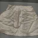 Zeagoo Womens Mini Skirts Elastic High Waisted Skirts Stain A-Line Zipper Party Club Skirt 2025 (Beige)