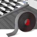 Floor Transition Strip Self Adhesive Floor Cover Strips Laminate 2" Wide Vinyl Flat Divider Transitions Elegant Wood Grain Design (5cm, 10Ft, Dark Gray)