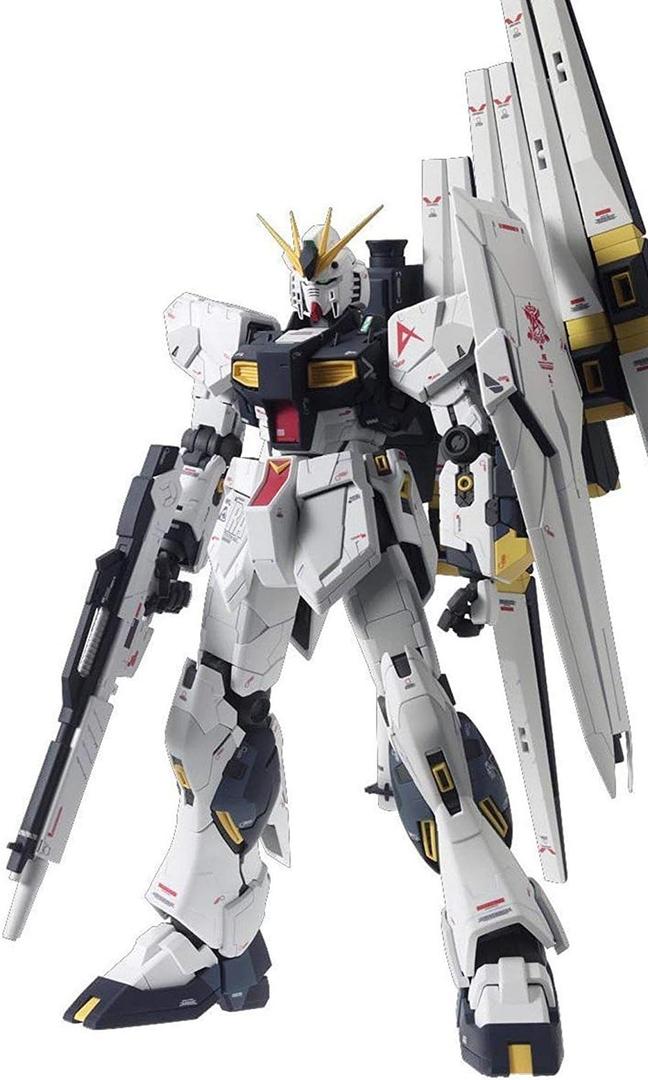 Bandai 5055454 Rx-93 Nu Gundam (Ver. Ka) MG Model Kit, from Char'S Counterattack,White/Black, Small