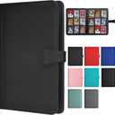 HerriaT Trading Card Binder, 9 Pocket PU Cover Card Collection Binder for 360 Cards, Premium Card Book, Sturdy Card Holder Folders, Card Album for YuGiOh, MTG, TCG, Game Cards & Sports Cards (Black)