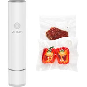 Handheld Vacuum Sealer for Food,Compact Vacuum Sealer Machine Portable and Rechargeable,Include 20 Reusable Vacuum Sealer Bags Ideal for Preservation Fresh,Sous-Vide,Meal Prep,Food Storage