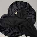 YANIBEST Adjustable Satin Bonnet for Sleeping Women Double Layer Hair Wrap Reduce Friction Prevent Frizz Natural Curly Hair (Large, Black)