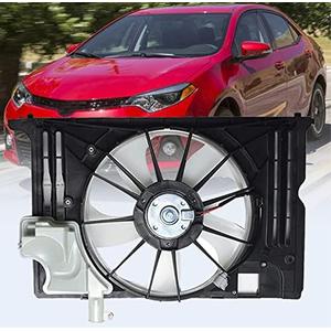Radiator Cooling Fan 163630T020 TO3115181 1647123030 Replacement for 2014-2019 Corolla 12V Black