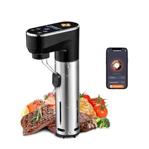 1300W Sous Vide Cooker,WIFI Sous Vide Machines,Immersion Circulator,Precision Cooker,Recipes,Accurate Temperature and Time Control,IPX7 Waterproof,Ultra Quiet,Fast Heating,APP Recipes Timer