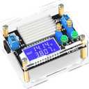 DROK Boost Buck Converter, DC 5.5-30V to 0.5-30V 5V 12V 24V Output Adjustable Power Supply Regulator Module, 4A 35W High Power Voltage Step Up Down Converter Board with Case LCD Display
