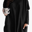 Eytino Women's Plus Size Long Sleeve Tops Crewneck Lightweight Sweatshirt Loose Casual Oversized T Shirts with Pockets, XXL