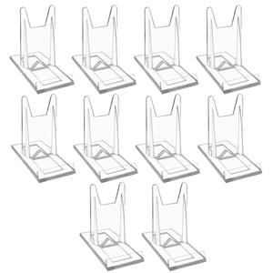 Bonsicoky 10 Pack Adjustable Clear Acrylic Book Display Stands - Mini Easel Holders for Home Office Decor and Festive Displays - Perfect for Home or Office