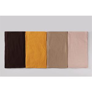 Hcclijo 4PCS/Box Muslim Jersey Hijab Scarf Solid Color Islamic Long Hijab Shawls Wraps Scarf Box