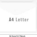 40pcs Clear Plastic Envelopes Folder, Poly Waterproof File Folder with Button Closure, US Letter A4 Size
