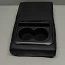 Car Center Console Armrest Pillow, Memory Foam Auto Armrest Box Cover with Cup Holder and Phone Holder, Waterproof Leather Arm Rest Protector Cushion, Interior Car Accessories (Black)