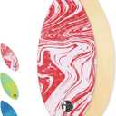 41 Skipper Skimboard with High Gloss Coat Wooden Skim Boards for Beginners, Teenagers and Adults Beach Skimboard 3 Color Traction Pad to Choose