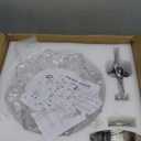 Semi Flush Mount Ceiling Light, Brushed Nickel Light fixtures with Floral Clear Glass Shade, Modern Close-to-Ceiling Lighting for Bedroom Kitchen Living Room Hallway