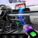 2-in-1 Wireless CarPlay Adapter 2026 Support Apple CarPlay & Android Auto, Fast Auto-Connect, No Latency, Mini Bluetooth Dongle Convert Wired to Wireless Compatible with iPhone & Android Silver U3