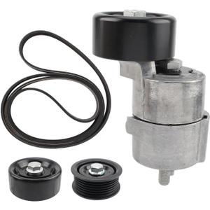 AUTOKAY Belt Tensioner & Idler Pulley V-Ribbed Belt Kit fit for Hyundai for Kia 10-16 2.0L 2.4L 252122G760 2528125000 2528825001