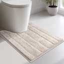 Washable Toilet Rug U-Shaped 20" x 24", Extra Soft, Plush Bathroom Rug
