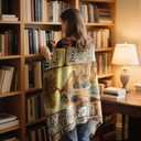 Just A Girl Who Loves Books, Book Lovers Gifts for Womer Blanket 60" X 50", Reading Themed Blanket for Women Books Lovers