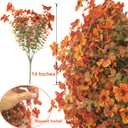 16 Bundles Artificial Fall Flowers for Outdoors Fake Plants UV Resistant Plastic Plants Shrubs Bushes for Home Fall Front Door Porch Garden Autumn Decor (Fall Red)