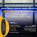 Mushroom Grow Tent Kit with Mushroom-Optimized Grow Lights & Timer | 27.5"W x 20"D x 65"H, Indoor Martha Tent with Oxford fabric Cover, 4" Vent Ports for Inline Fan, Humidifier