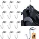 Clothes Hanger Connector Hooks, 36PCS, Clothes Hanger Organizer Mini Space Saving Extender Cascading Connection Hooks for Wooden Metal Plastic Hangers (Silver)