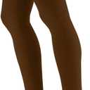 Truform 20-30 mmHg Compression Stockings for Men and Women, Thigh High Length, Dot Top, Closed Toe, Brown, Medium (Medium (1 Pair))