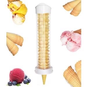 KUNHEWUHUA Ice Cream Cone Dispenser-16L x 3 Dia Plastic Tube with 1.6-2.6ins 2.4-3 ins gasket