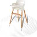 XL Baby Splat Mat for Under Highchair, Kids Room, Art Floor Cover, Food Spills. Easy to Clean, Child Safe. Ideal Under Pet Dish, Litter Box (Clear Round)