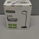 Battery Desk Lamp Light,Black,Cordless desk lamp rechargeable,Small gooseneck lamp for desk,400LM LED Light,3 Colors (White/Warm White/Warm),Adjustable brightness,360° Hose,20 LED for Bedroom&Reading