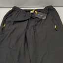 AIRIKE Men's Elastic Waist Hiking Pants Water Resistant Quick-Dry Lightweight Outdoor Sweatpants with Zipper Pockets (XX-Large, Black)