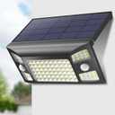 intelamp Solar Outdoor Lights Waterproof with Dual Sensors,1300LM Solar Flood Lights Outdoor Motion Sensor Security Lights 270 Wide Lighting Angle with 3 Modes for Garden Yard Patio (Foldable 1 Pack)