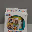 Rotating Puzzle for Kids 3 4 5 6 7 8 Year Old, 4 Puzzles in 1, Toddlers Travel, Car, Airplane, Road Trip Activities, Fine Motor Skills, Fidget, Gift for Boys & Girls Ages 3+(Animals