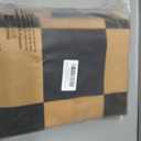 2 x Brown Black Checkered Abstract Retro Living Room Bedroom Window Curtains, 42"W x 63"L
