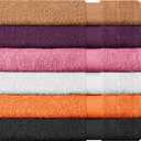 Towel and Linen Mart 100% Cotton 6 Pack Bath Towel Set, Quick Dry, Super Absorbent, Light Weight, Soft, (27 x 54 Pack of 6) (27 x 54 6 Pack, Plum, Pink, Beige, Grey, White, Peach)