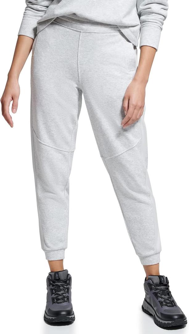 BASS OUTDOOR Womens Joggers  Lightweight Two-Pocket Sweatpants (Medium, Gry Heather)