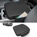 Custom for Center Console Cover 2019-2024 2025 2026 Dodge Ram 1500/2500/3500 Armrest Cover Accessories PU Leather Armrest Seat Box Cover Protector with Pockets Storage Bag (Bucket Seat Only)