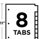 Avery Durable Plastic 8-Tab Insertable Big Tab Dividers for 3 Ring Binders, Clear, 1 Set (11836)