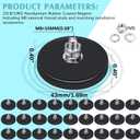 Flutesan M6 Threaded Magnets Rubber Coated, 32 Packs, Black, 1.69 Inch