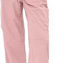 Bloggerlove Womens Cargo Pants Wide Leg Jogger Y2K Parachute Drawstring Waist Casual Baggy Pant with Pockets Trendy Pink L