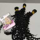 Deep Curly Bundle Human Hair 24 26 28 Inch Natural Black Deep Wave Human Hair Bundles Unprocessed Virgin 3 Bundles Black Extensions 50 Gram Per Bundle