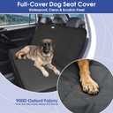 ALLANSING Upgraded 900D Heavy Duty Dog Back Bench Seat Cover, Car Seat Protector, Fits Full Size Trucks, 3 Seatbelts & Armrest Compatible, Waterproof Nonslip Pet Backseat Cover for Dogs & Kids