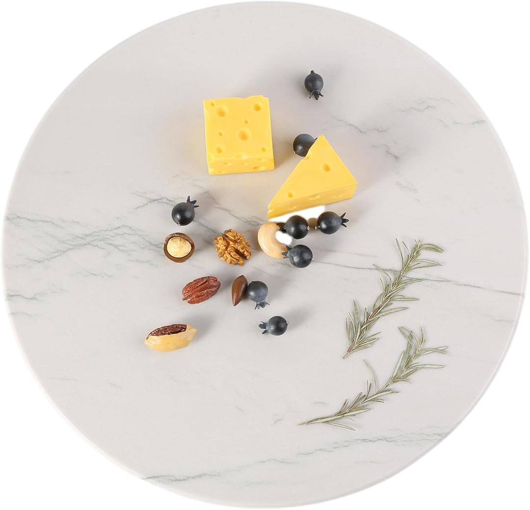 16 Inch Natural White Marble Cutting Board for Kitchen Countertop