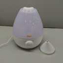 Crane White Drop Ultrasonic Cool Mist Teardrop Humidifier, 1 Gallon Tank, Baby Humidifier for Nursery, Bedroom, Plants, Office, Adjustable Mist Levels