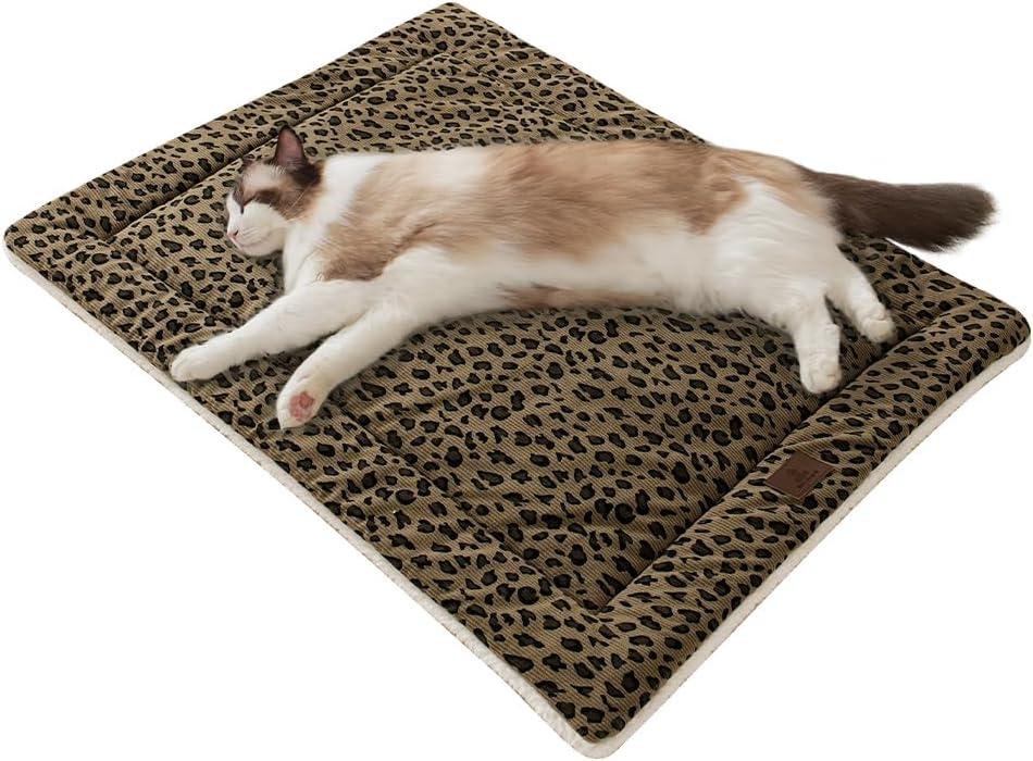 Cat Bed Rectangle Pet Bed Gift for Puppy and Kitten Calming Fluffy Pet Couch Sofa for Indoor Outdoor Soft Cat Beds with Double Sided use 15 * 23In Small cat Brown (Medium 15.7" x 23.6")