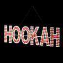 LED HOOKAH Sign for Smoke Shops | 30"x8" Super Bright 5000K Waterproof Light with Hanging Kit | High Visibility Retail Window Display