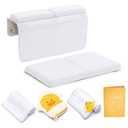 Bath Kneeler and Elbow Rest Pad, Extra Thick Baby Bath Kneeling Pad and Elbow Pad for Bathtub. Bath Tub Elbow Pad with Infant Toy and Baby Accessories Organizer, Off White Color