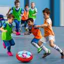 ActiveMVP Kids Toys Rechargeable Hover Soccer Ball with Red Blue 2 Motivational Wristbands - Indoor Soccer Game LED Light Up Kick Disc Foam Bumper - Gift for Toddlers Boys Girls Age 3 4 5 6 7 8 9 11+