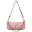 Handbags for Women Vegan Leather Women's Underarm Bag Shoulder Bag for Women Retro Clutch Hobo Purse (Pink)